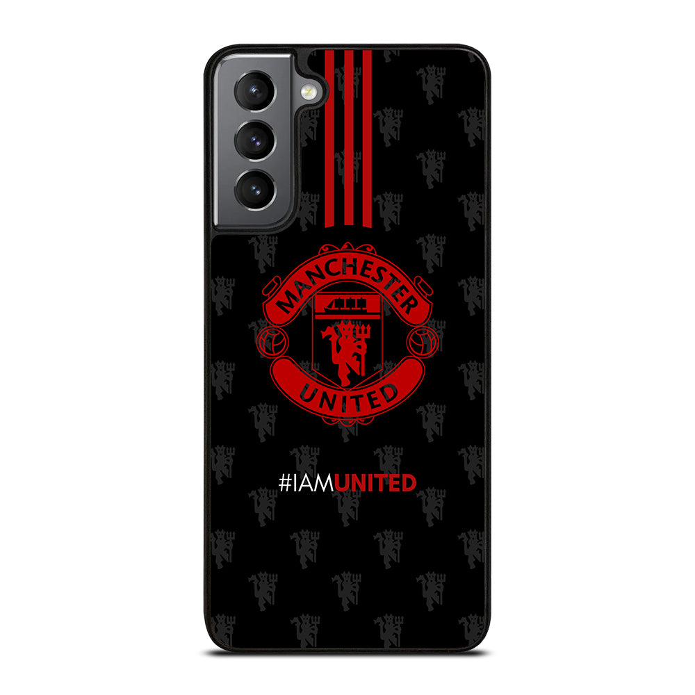 MANCHESTER UNITED SOCCER LOGO BLACK Samsung Galaxy S21 Plus Case Cover