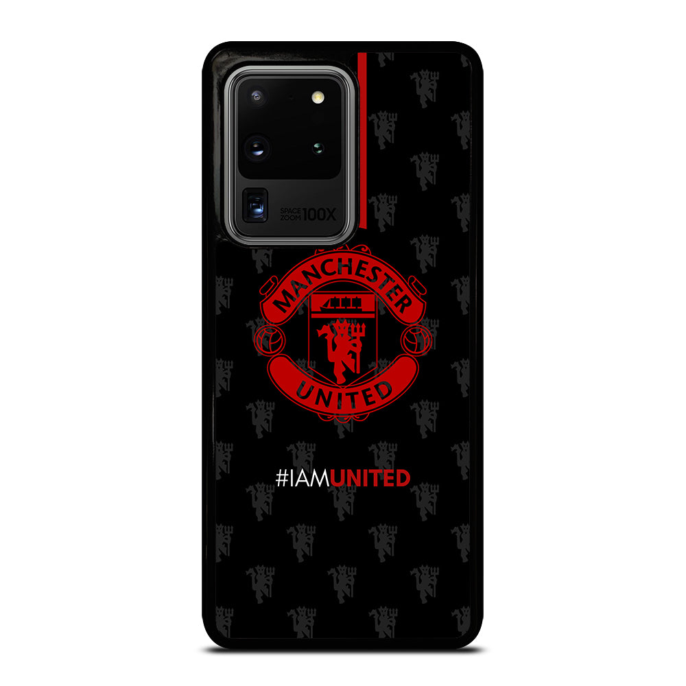 MANCHESTER UNITED SOCCER LOGO BLACK Samsung Galaxy S20 Ultra Case Cover