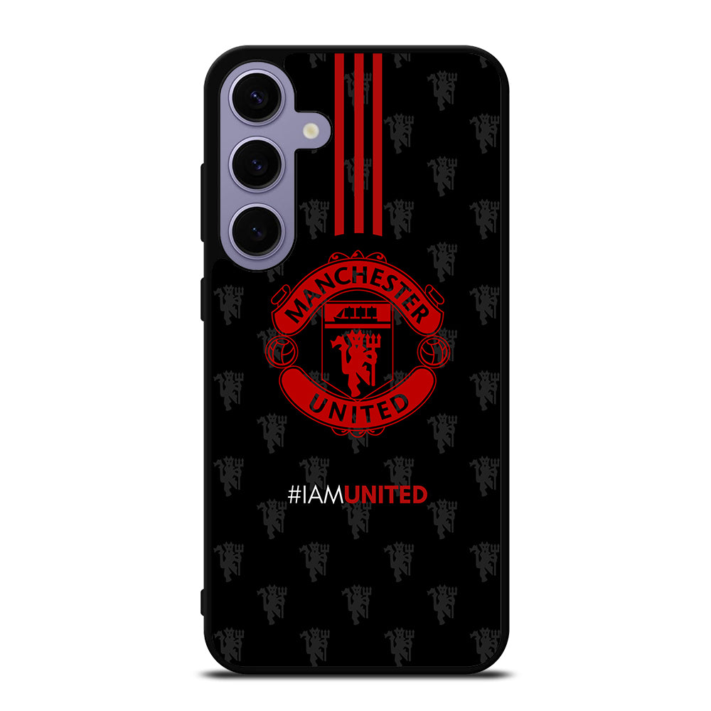 MANCHESTER UNITED SOCCER LOGO BLACK Samsung Galaxy S24 Plus Case Cover