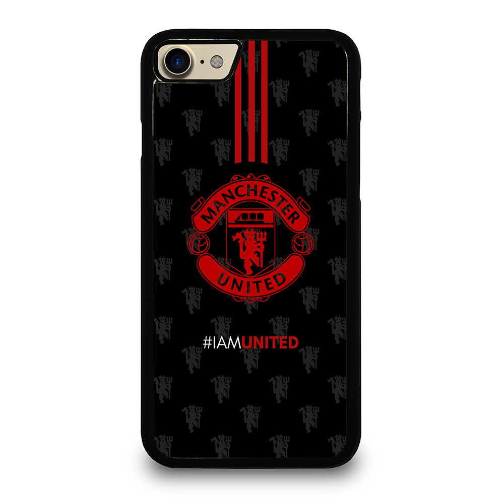 MANCHESTER UNITED SOCCER LOGO BLACK iPhone 7 / 8 Case Cover