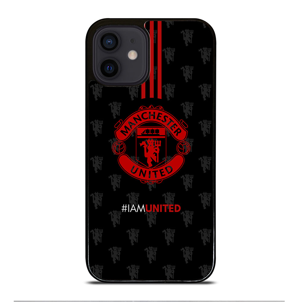 MANCHESTER UNITED SOCCER LOGO BLACK iPhone 12 Mini Case Cover