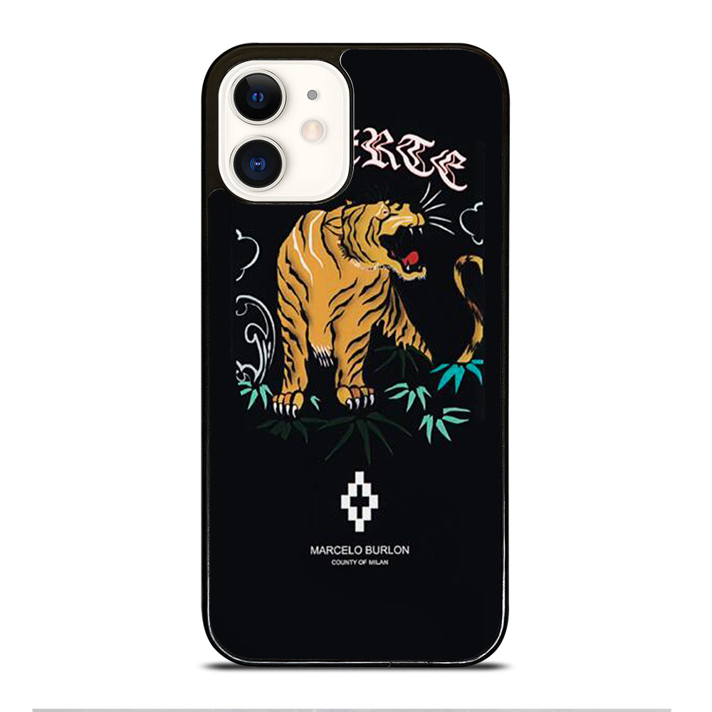 MARCELO BURLON TIGER LOGO 2 iPhone 12 Case Cover