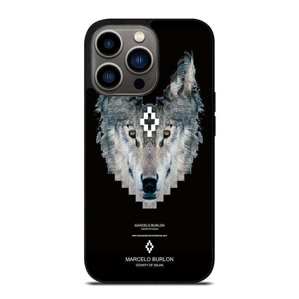 MARCELO BURLON WOLF LOGO iPhone 13 Pro Case Cover