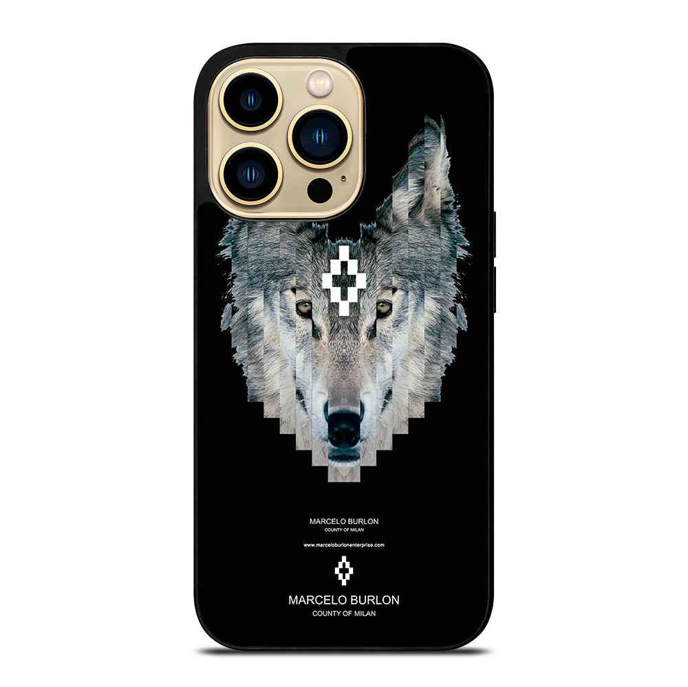 MARCELO BURLON WOLF LOGO iPhone 14 Pro Max Case Cover