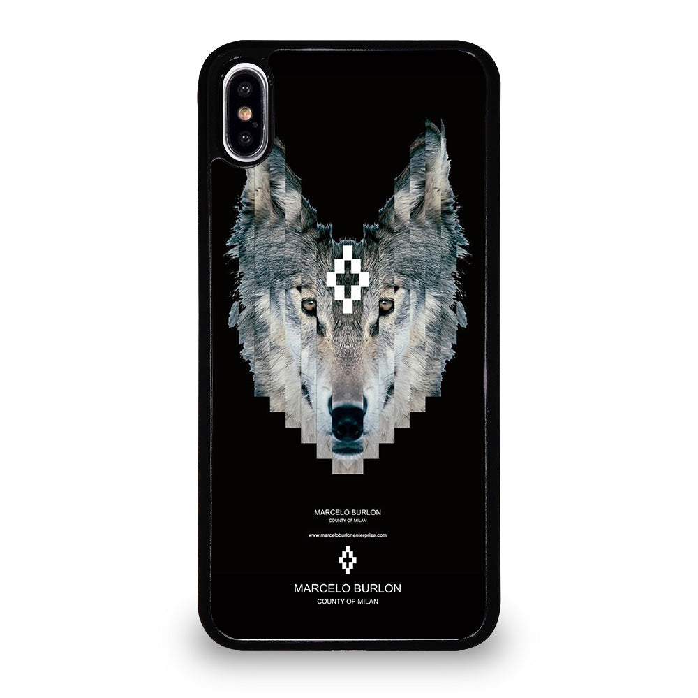 MARCELO BURLON WOLF LOGO iPhone XS Max Case Cover