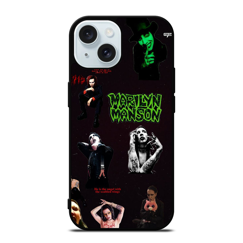 MARILYN MANSON COLLAGE 2 iPhone 15 Case Cover