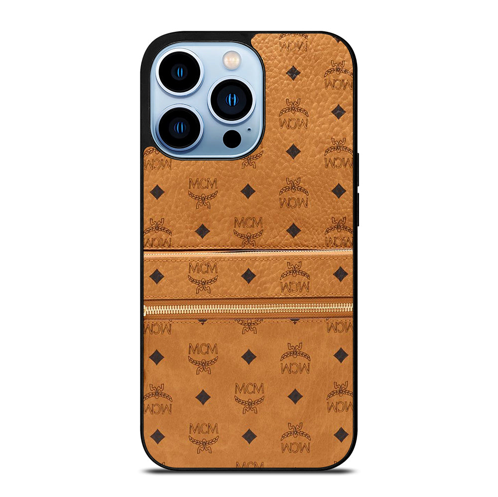 MCM WORLD WIDE BROWN LOGO 1 iPhone 13 Pro Max Case Cover