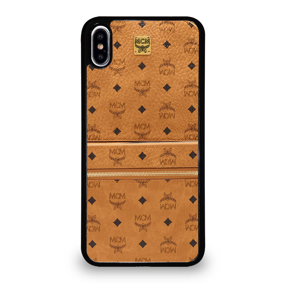 MCM WORLD WIDE BROWN LOGO 1 iPhone XS Max Case Cover
