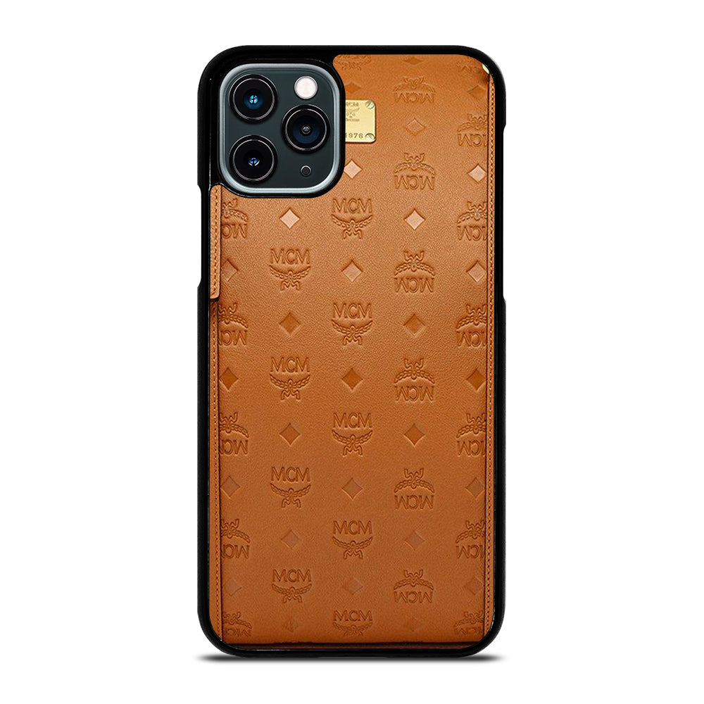 MCM WORLD WIDE BROWN LOGO 2 iPhone 11 Pro Case Cover