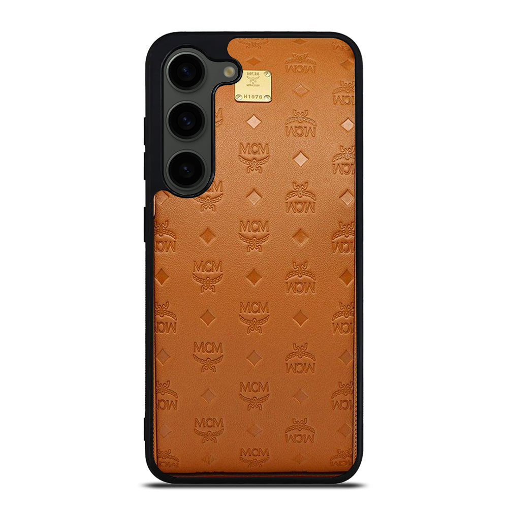 MCM WORLD WIDE BROWN LOGO 2 Samsung Galaxy S23 Plus Case Cover