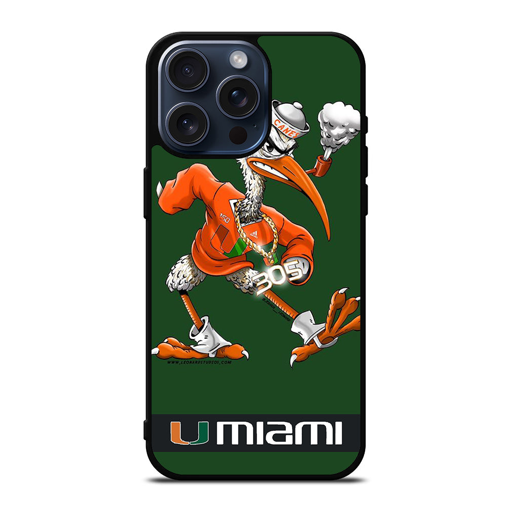 MIAMI HURRICANES MASCOT iPhone 15 Pro Max Case Cover