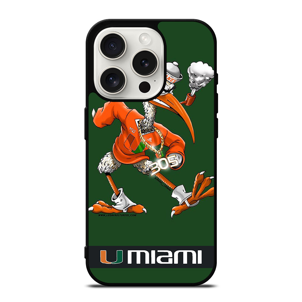 MIAMI HURRICANES MASCOT iPhone 15 Pro Case Cover