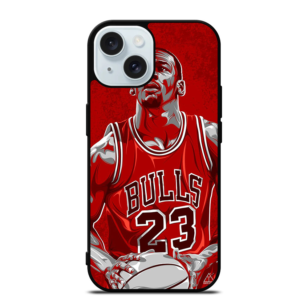 MICHAEL JORDAN ART NBA iPhone 15 Case Cover