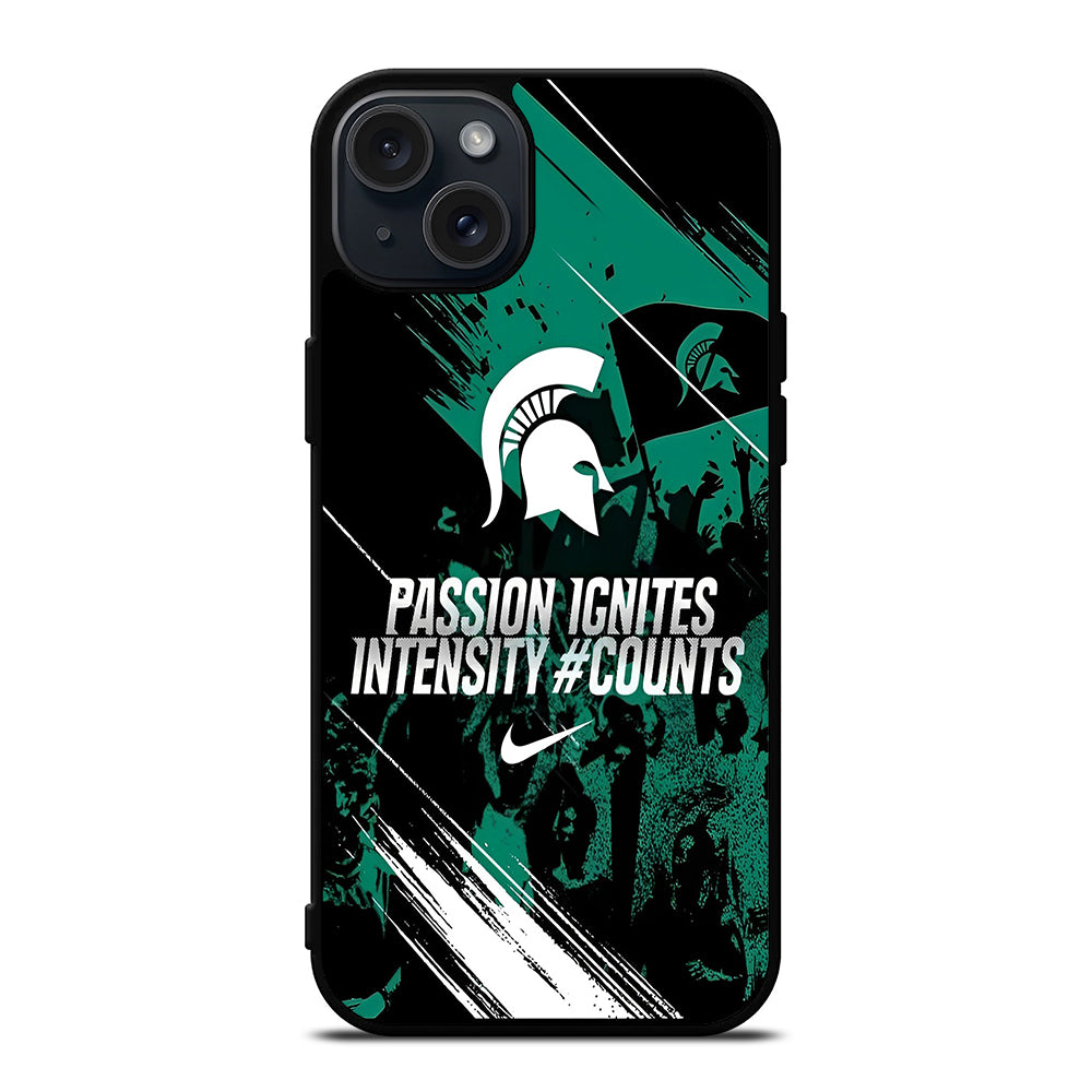 MICHIGAN STATE SPARTANS NFL SYMBOL iPhone 15 Plus Case Cover