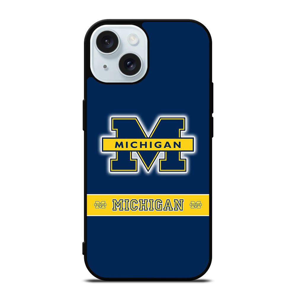 MICHIGAN WOLVERINES LOGO iPhone 15 Case Cover