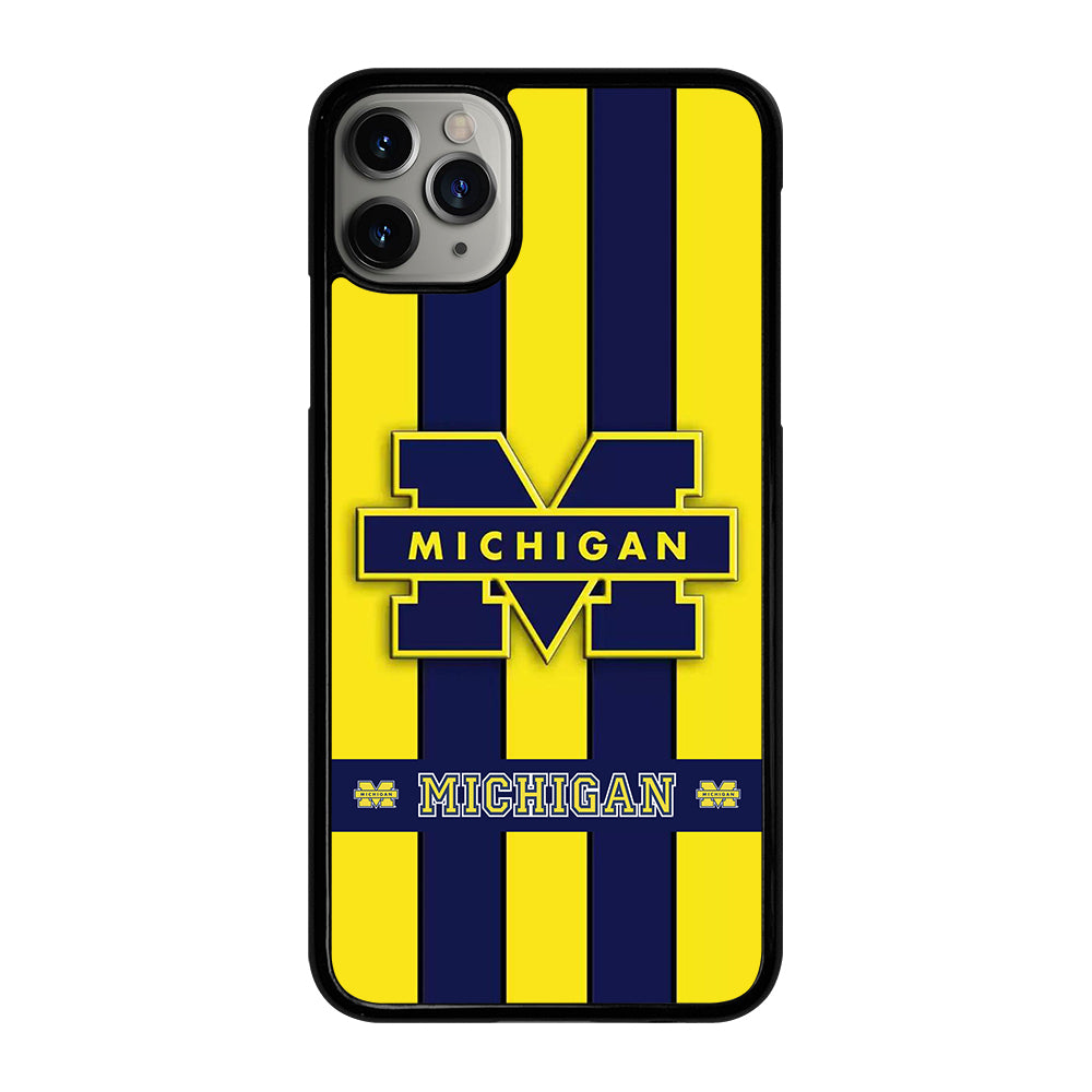 MICHIGAN WOLVERINES STRIPE LOGO iPhone 11 Pro Max Case Cover