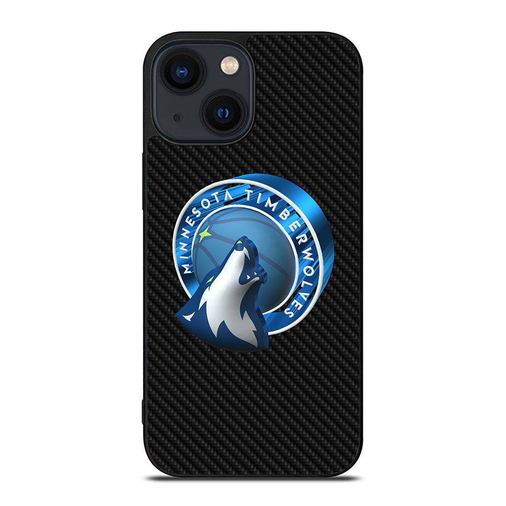 MINNESOTA TIMBERWOLVES CARBON iPhone 14 Plus Case Cover