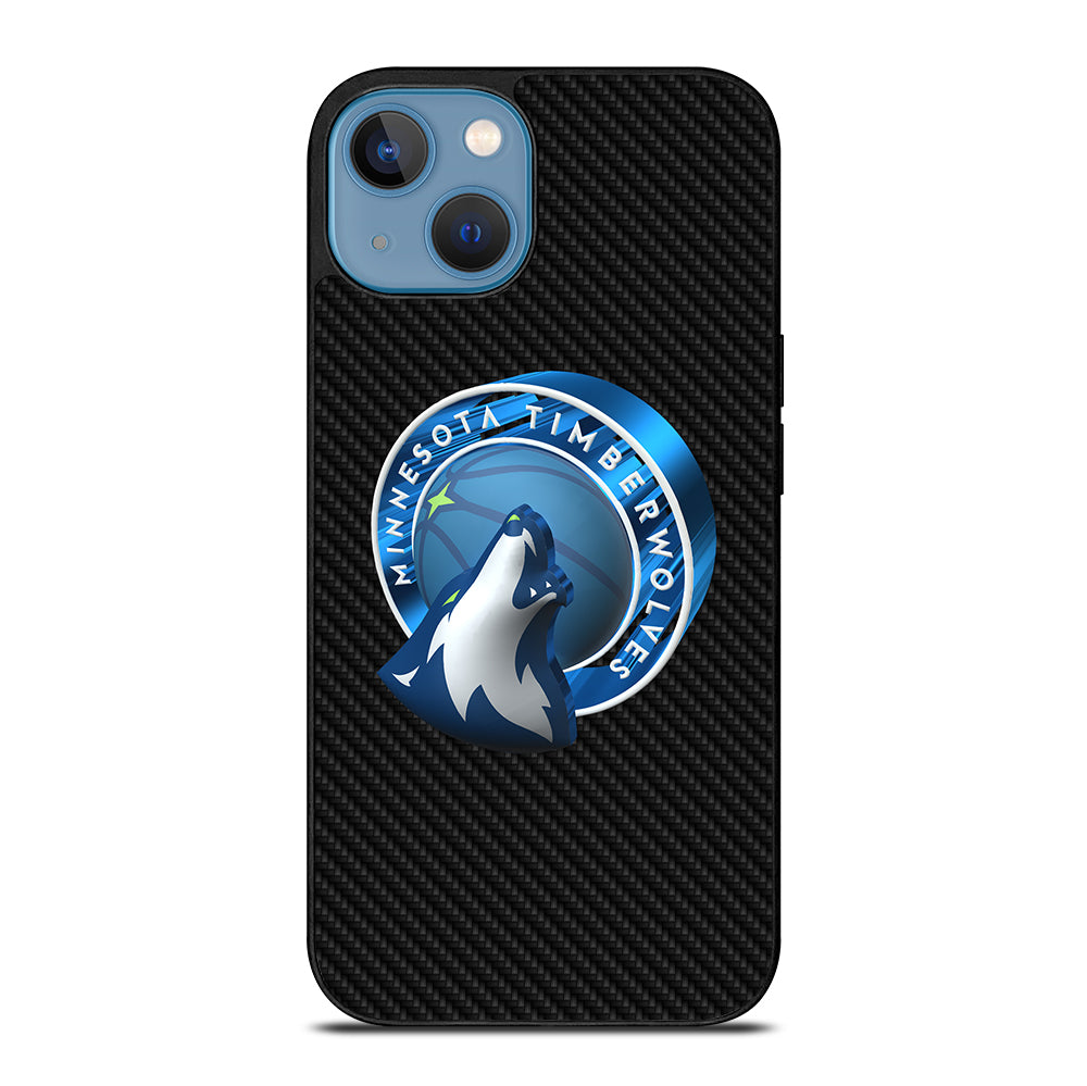MINNESOTA TIMBERWOLVES CARBON iPhone 13 Case Cover