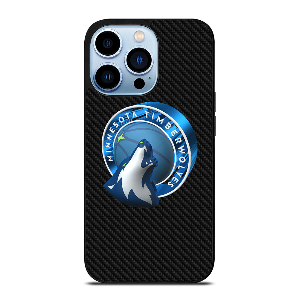 MINNESOTA TIMBERWOLVES CARBON iPhone 13 Pro Max Case Cover