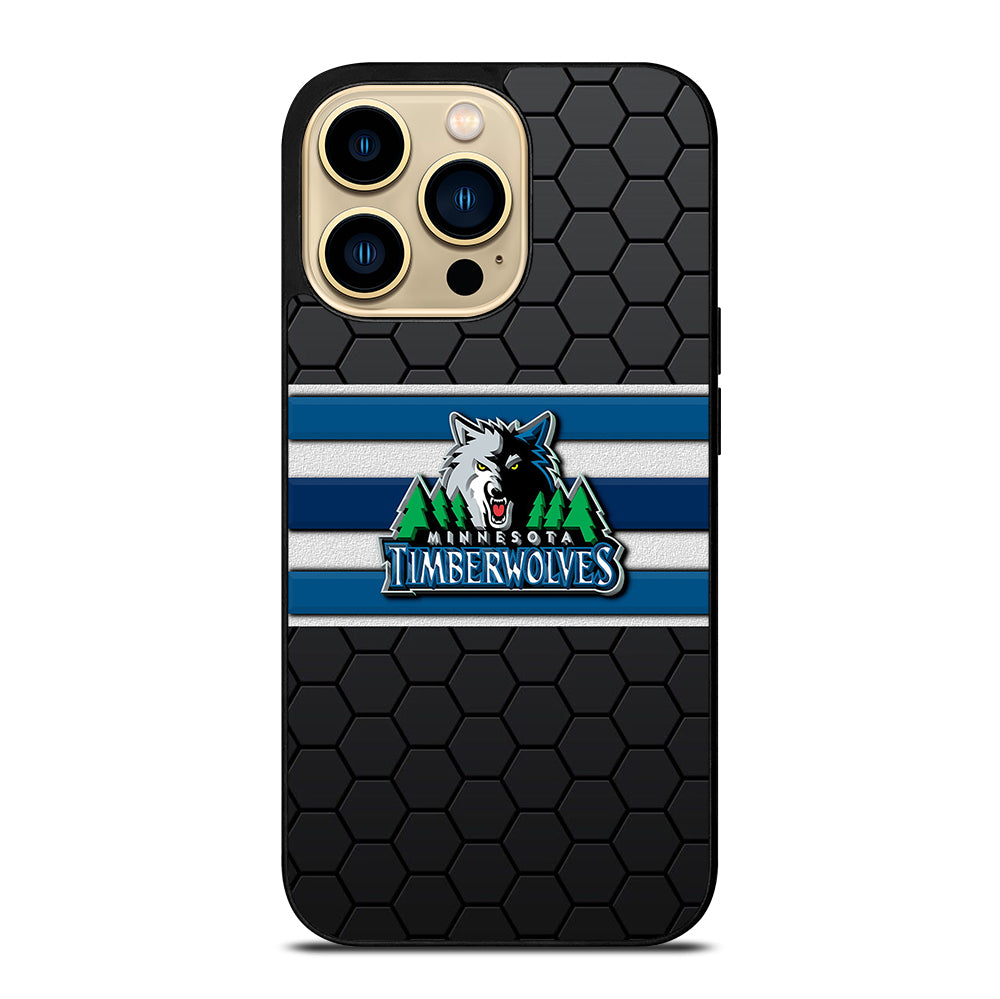 MINNESOTA TIMBERWOLVES HEXAGON LOGO iPhone 14 Pro Max Case Cover