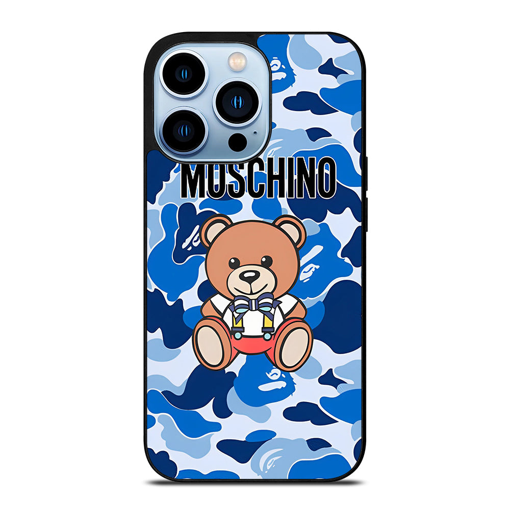 MOSCHINO TEDDY BEAR CAMO iPhone 13 Pro Max Case Cover