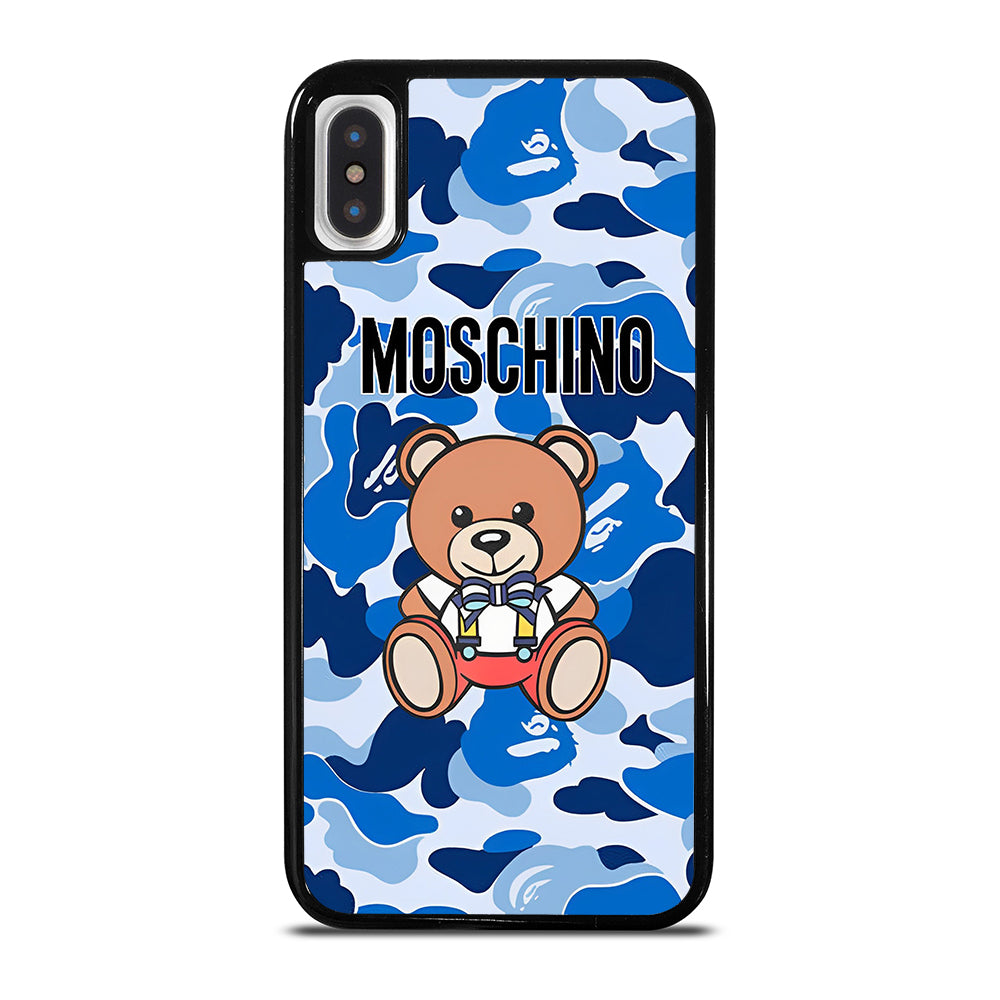 MOSCHINO TEDDY BEAR CAMO iPhone X / XS Case Cover