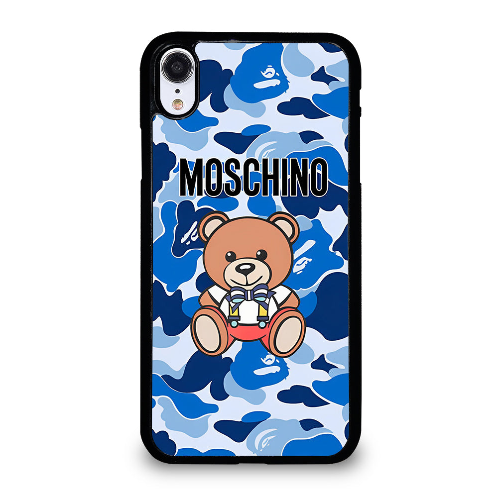 MOSCHINO TEDDY BEAR CAMO iPhone XR Case Cover