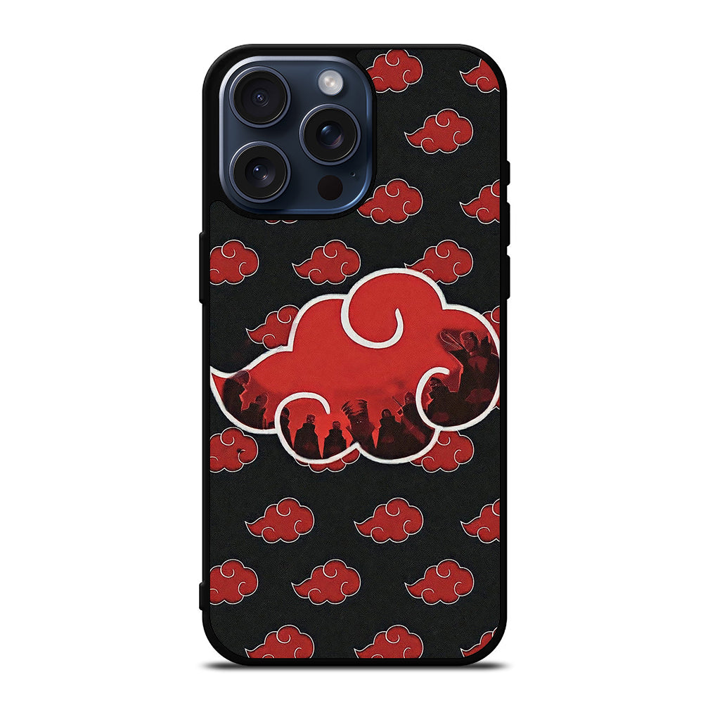 NARUTO AKATSUKI CLOUDS LOGO iPhone 15 Pro Max Case Cover
