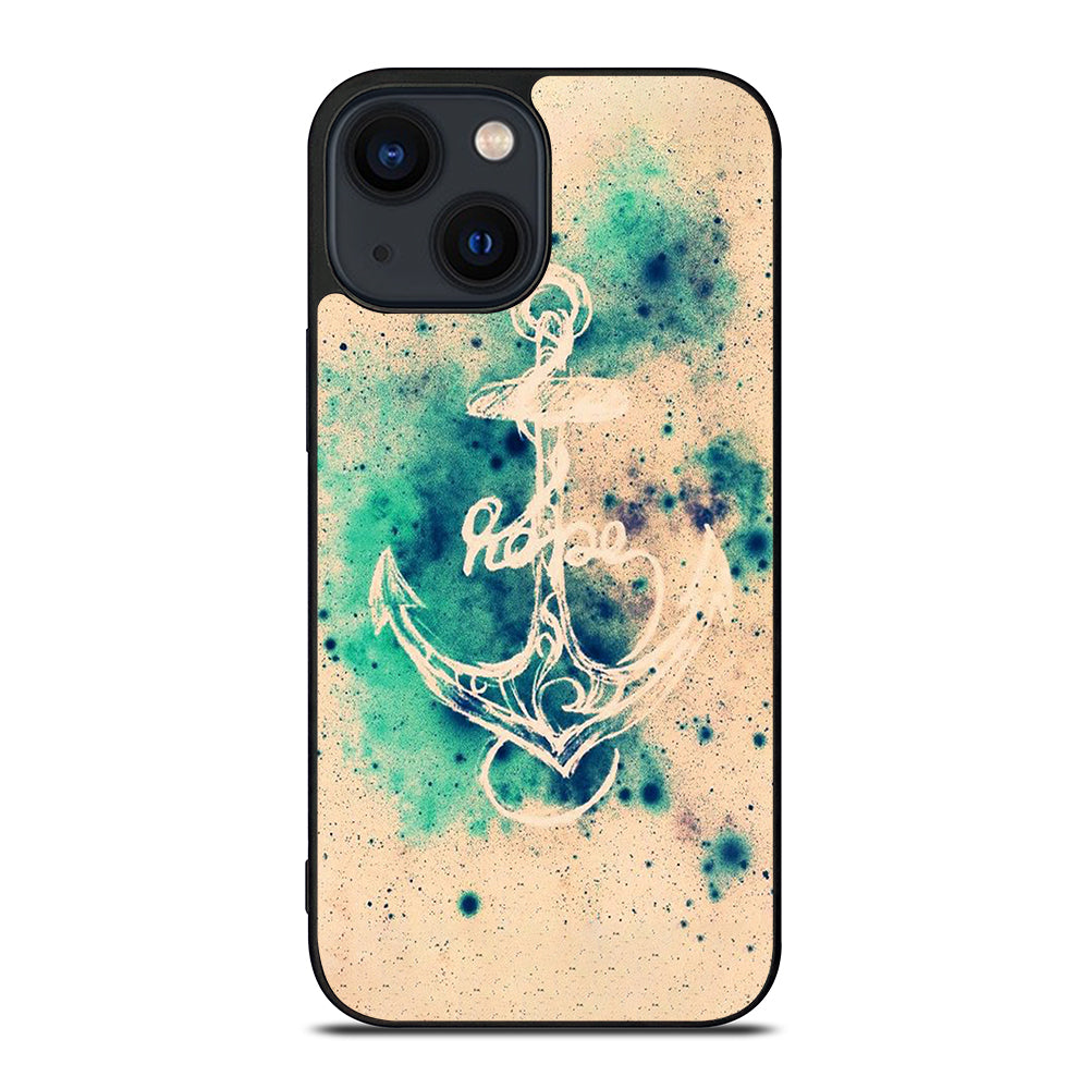 NAUTICAL ANCHOR ART LOGO iPhone 14 Plus Case Cover