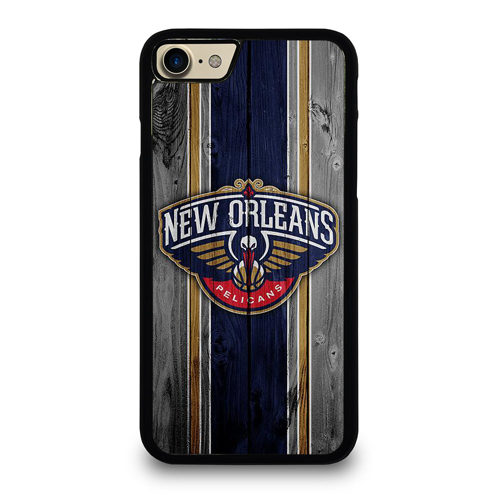NEW ORLEANS PELICANS NBA WOODEN LOGO iPhone 7 / 8 Case Cover