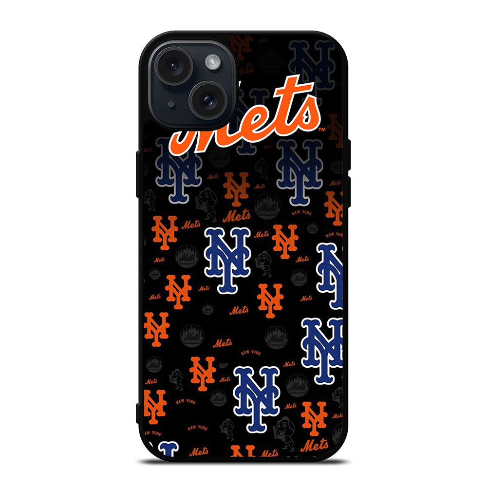 NEW YORK METS PATTERN LOGO iPhone 15 Plus Case Cover
