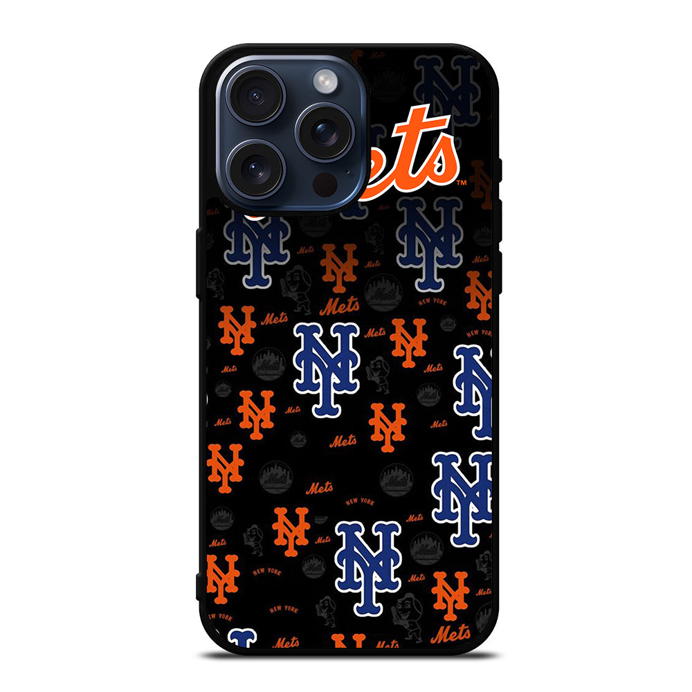NEW YORK METS PATTERN LOGO iPhone 15 Pro Max Case Cover
