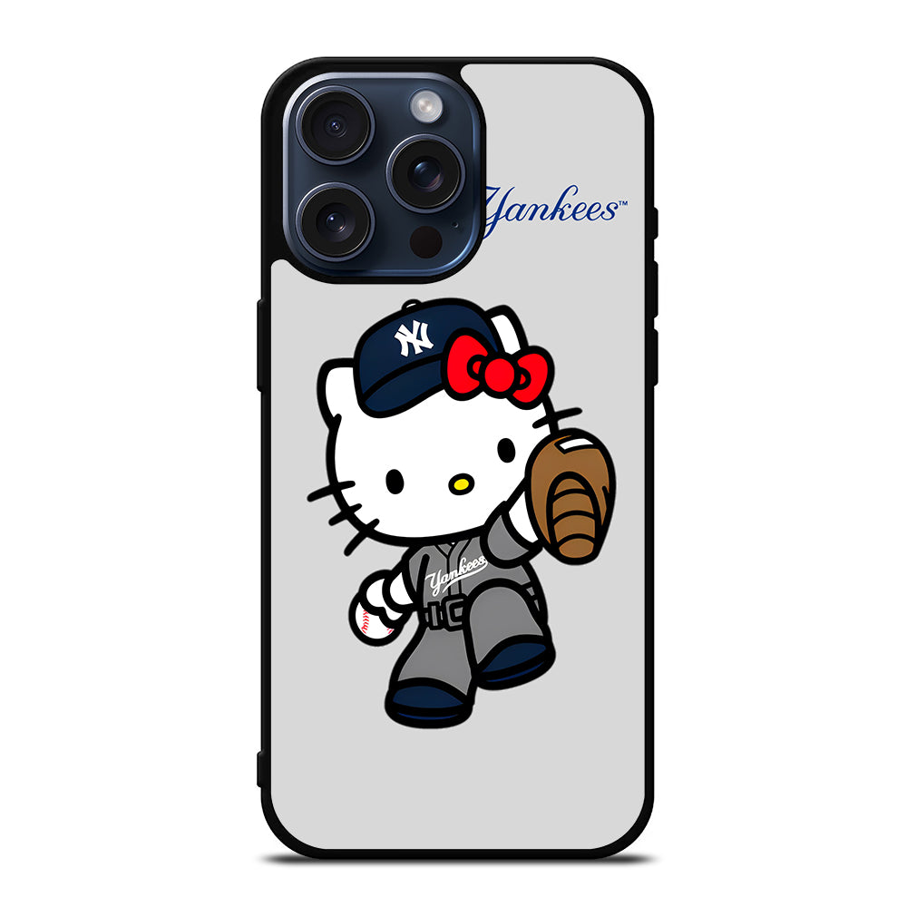 NEW YORK YANKEES HELLO KITTY CARTOON iPhone 15 Pro Max Case Cover