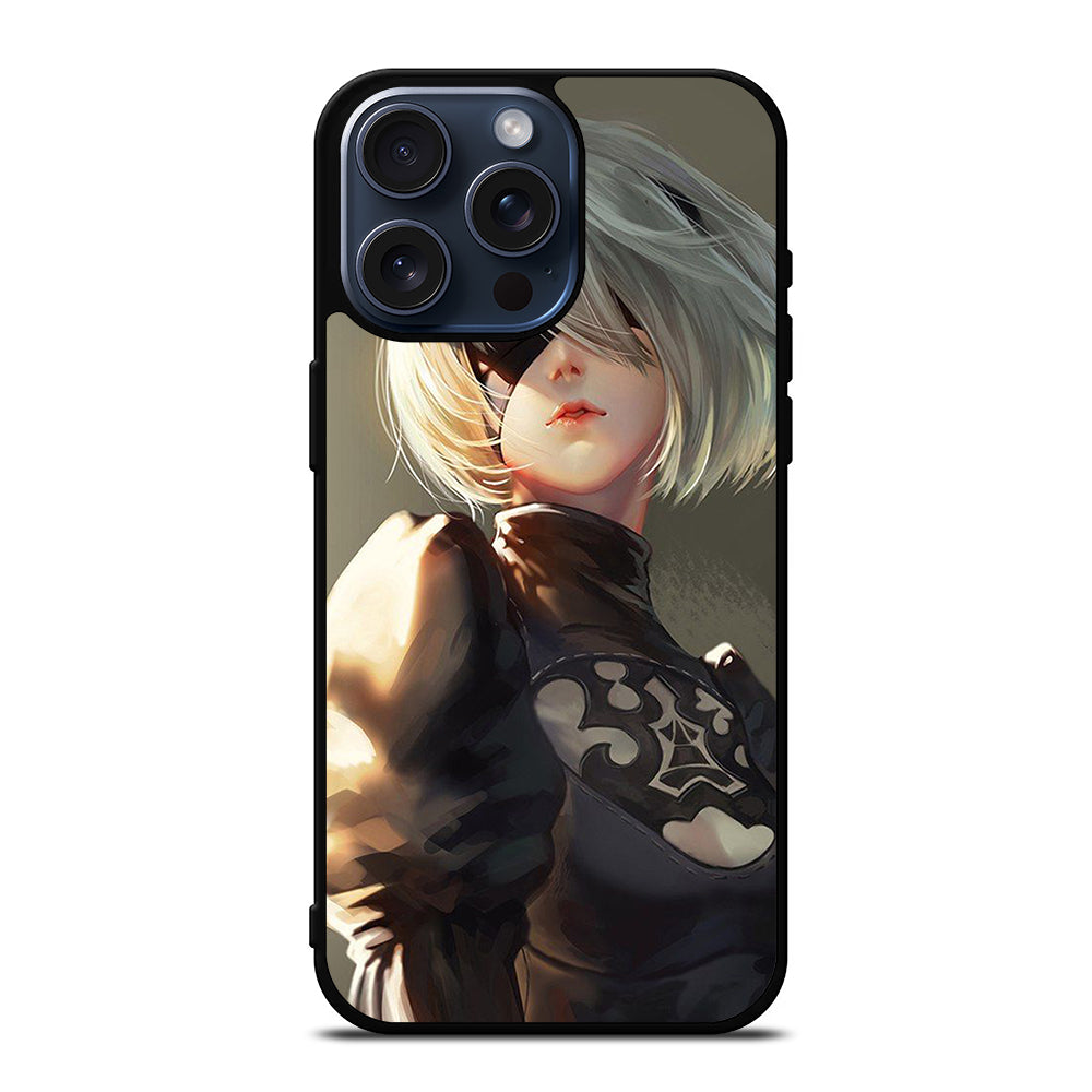 NIER AUTOMATA 2B FACE ANIME iPhone 15 Pro Max Case Cover