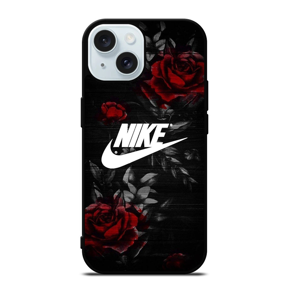 NIKE ROSE FLOWER LOGO iPhone 15 Case Cover