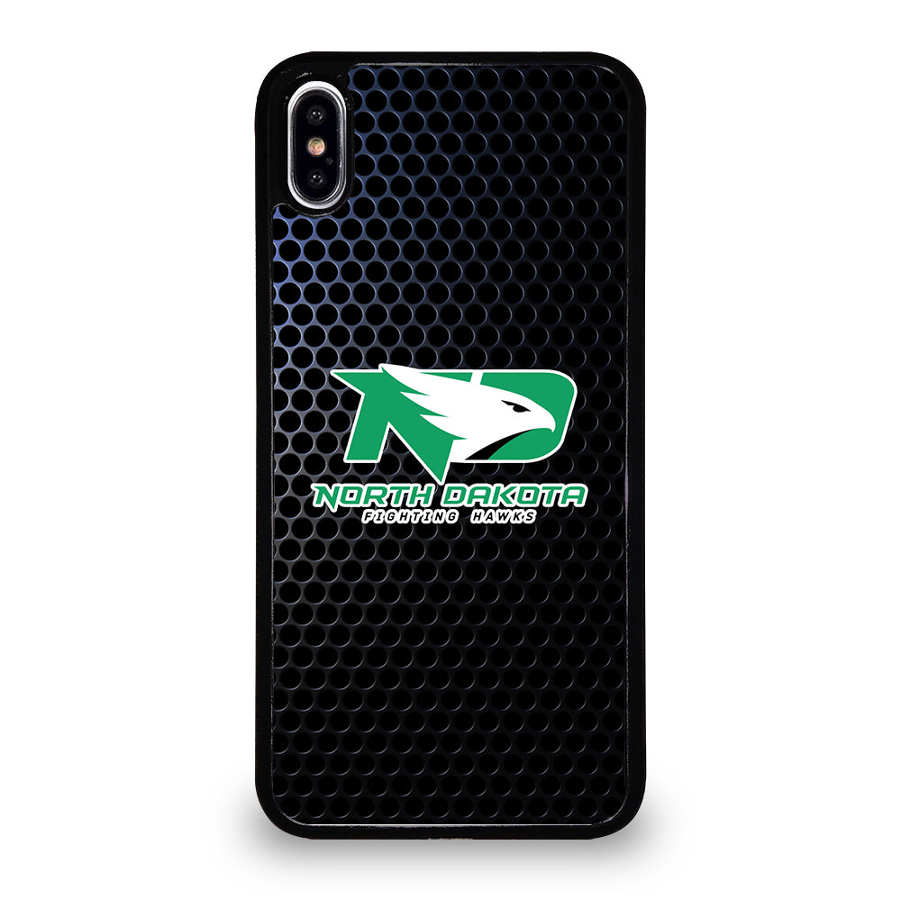 NORTH DAKOTA FIGHTING HAWKS METAL LOGO iPhone XS Max Case Cover
