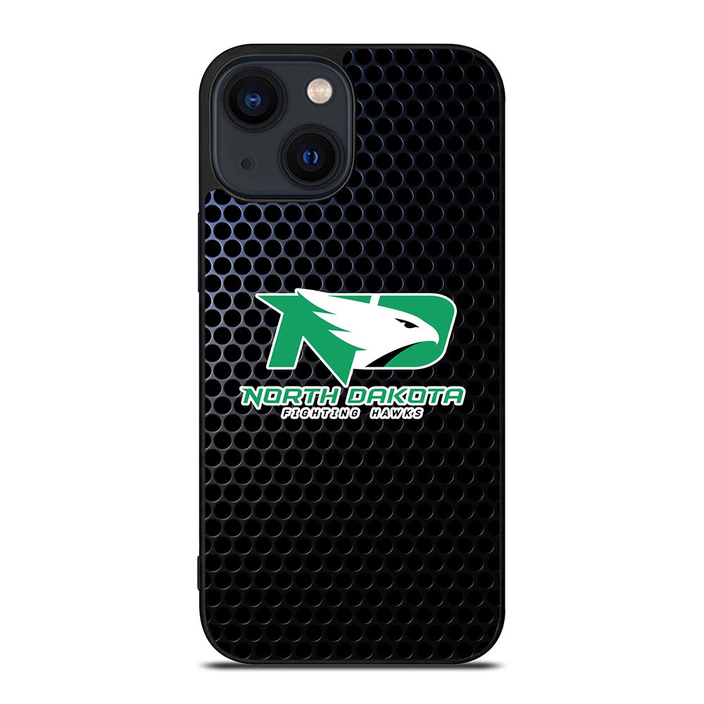 NORTH DAKOTA FIGHTING HAWKS METAL LOGO iPhone 14 Plus Case Cover
