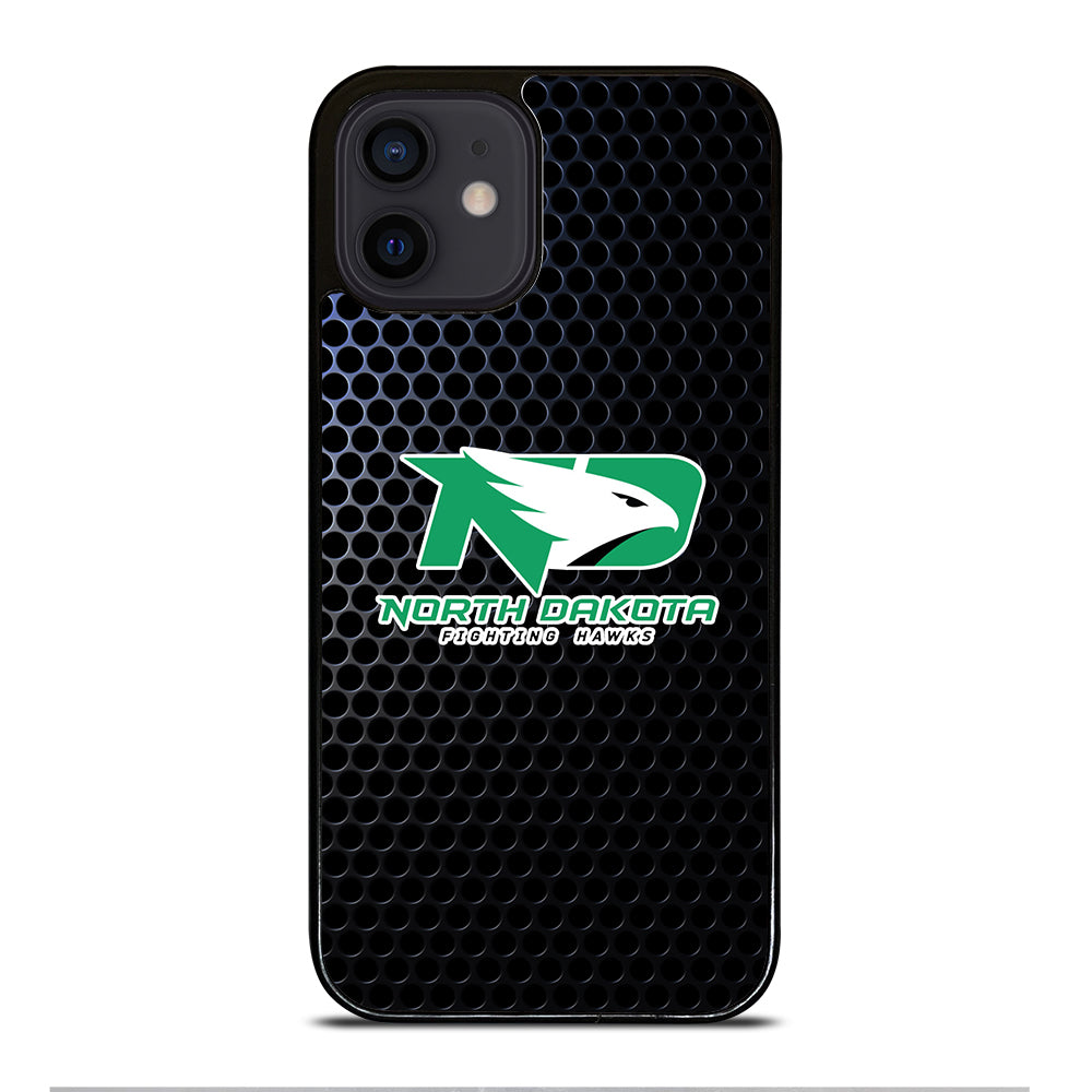 NORTH DAKOTA FIGHTING HAWKS METAL LOGO iPhone 12 Mini Case Cover