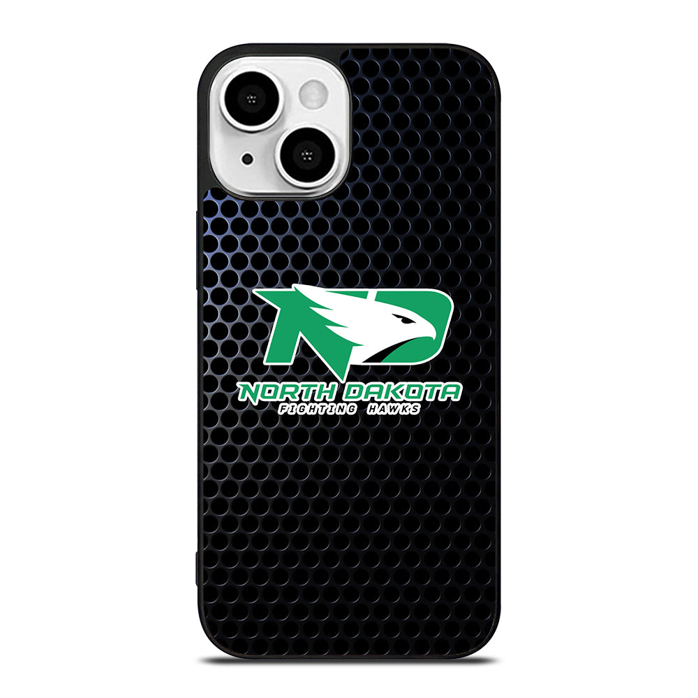 NORTH DAKOTA FIGHTING HAWKS METAL LOGO iPhone 13 Mini Case Cover