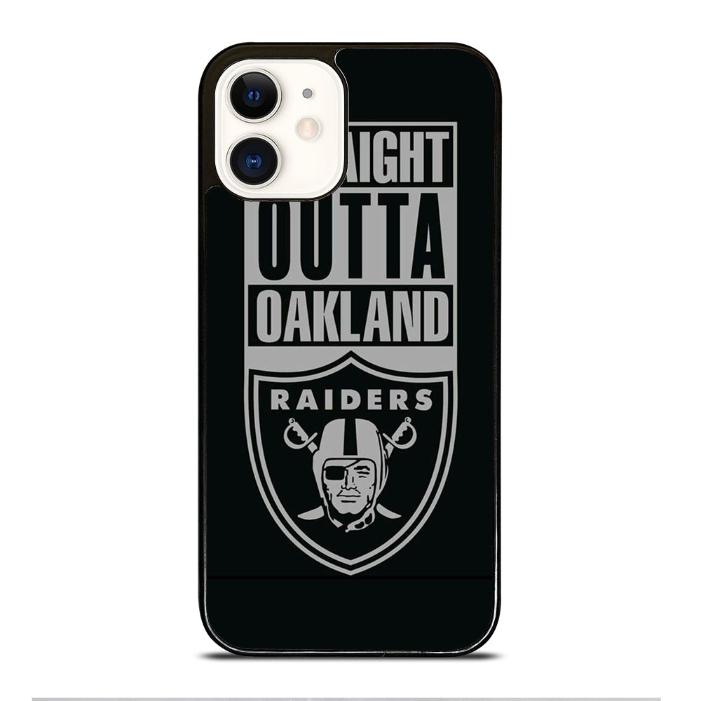 OAKLAND RAIDERS LOGO BLACK iPhone 12 Case Cover