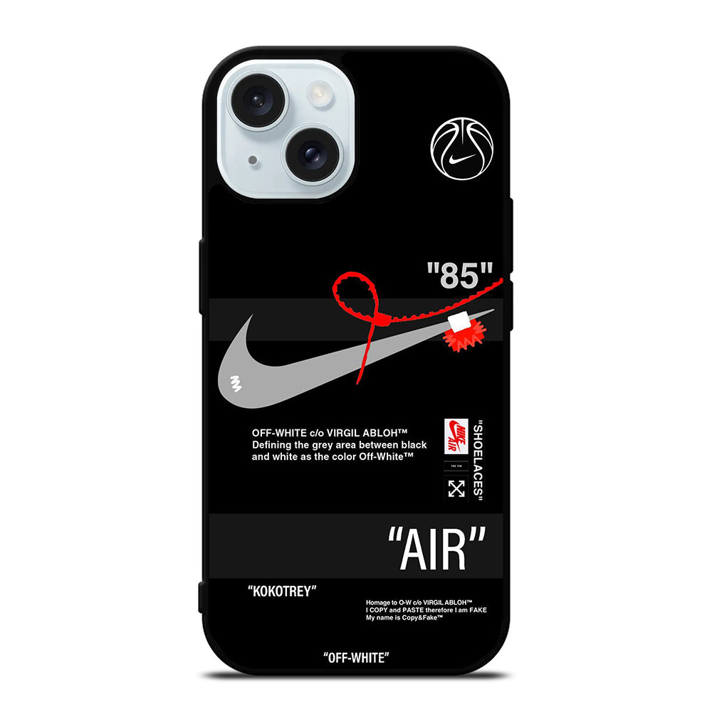 OFF WHITE NIKE iPhone 15 Case Cover