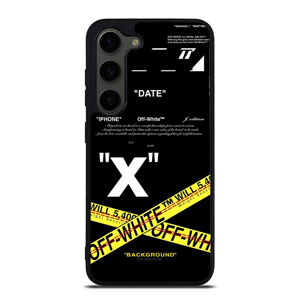 OFF WHITE YELLOW CROSS 2 Samsung Galaxy S23 Plus Case Cover