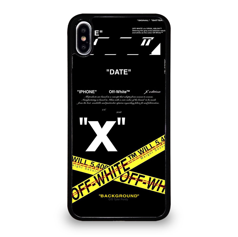 OFF WHITE YELLOW CROSS 2 iPhone XS Max Case Cover