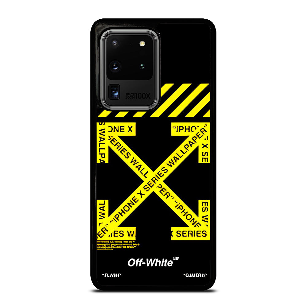 OFF WHITE YELLOW CROSS 3 Samsung Galaxy S20 Ultra Case Cover