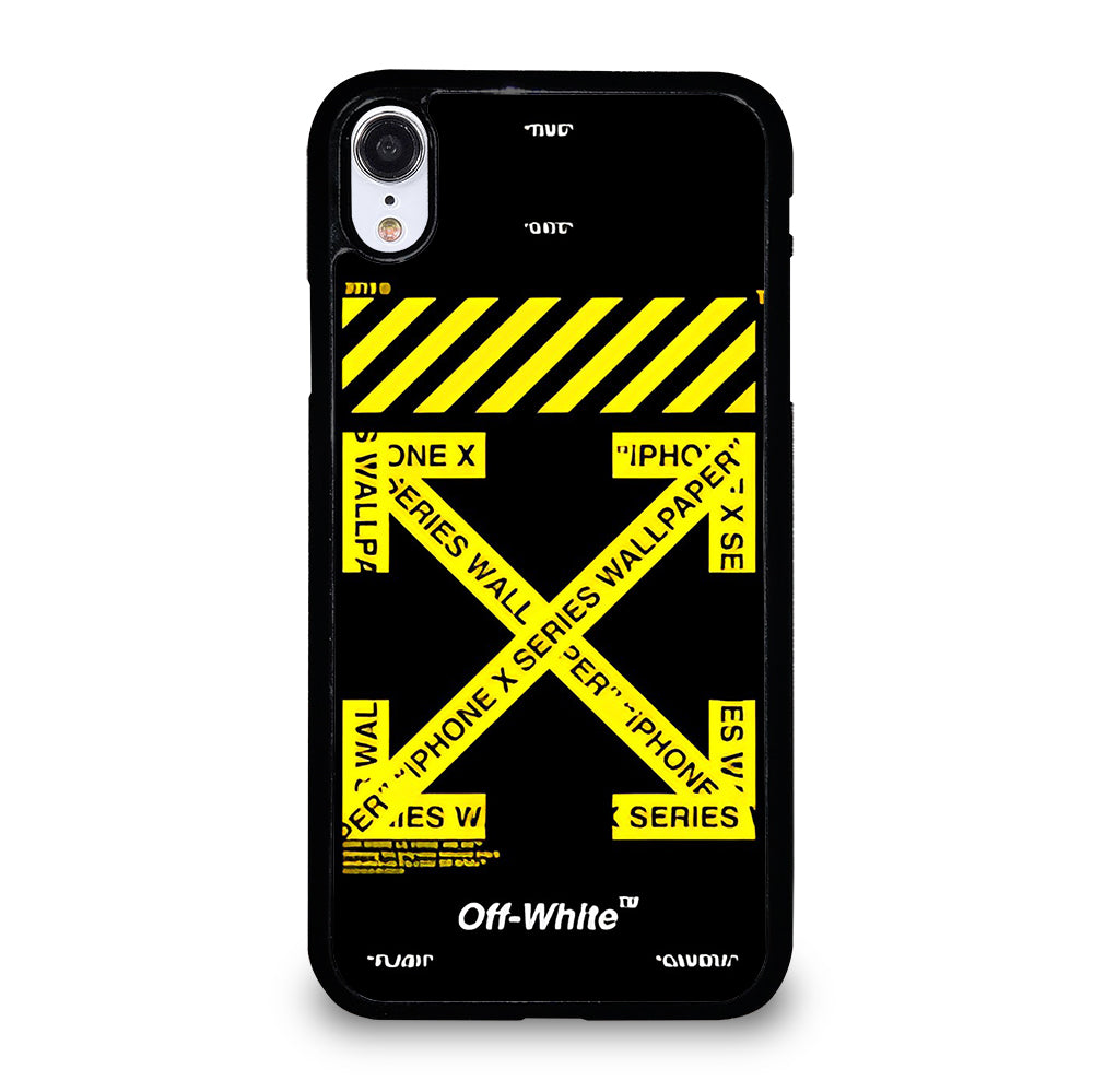 OFF WHITE YELLOW CROSS 3 iPhone XR Case Cover