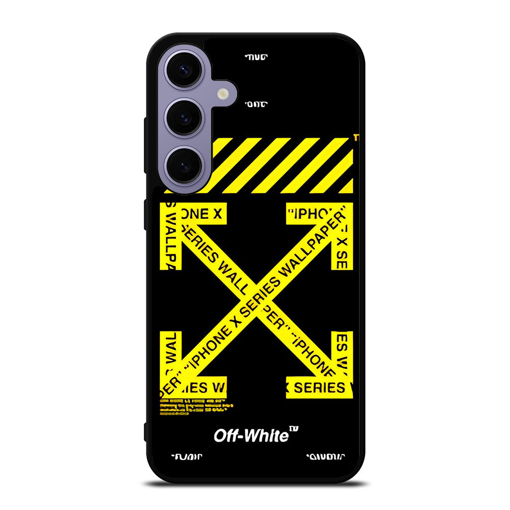 OFF WHITE YELLOW CROSS 3 Samsung Galaxy S24 Plus Case Cover