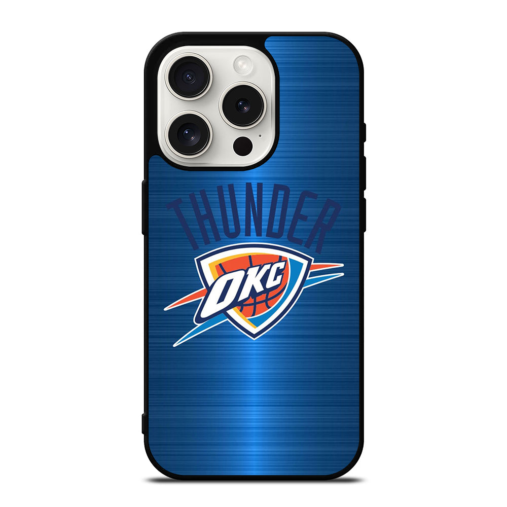 OKLAHOMA CITY THUNDER NBA LOGO iPhone 15 Pro Case Cover