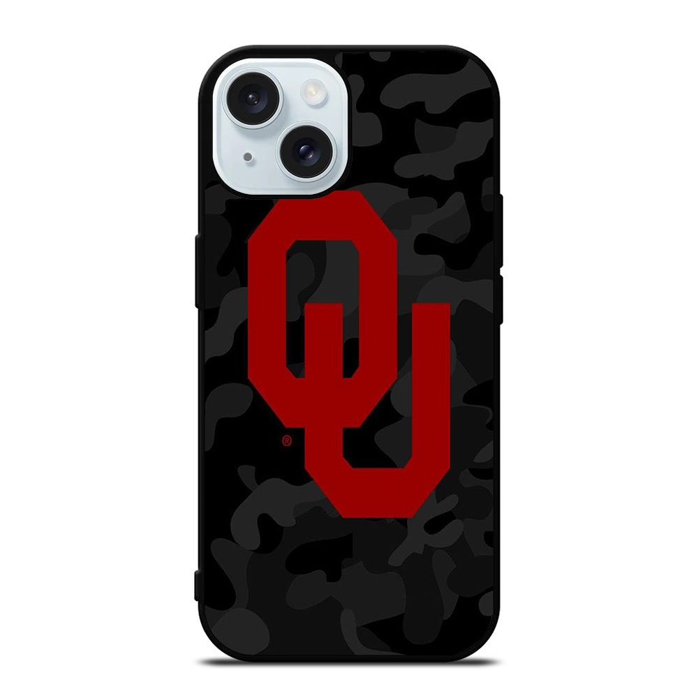OKLAHOMA SOONERS CAMO 2 iPhone 15 Case Cover