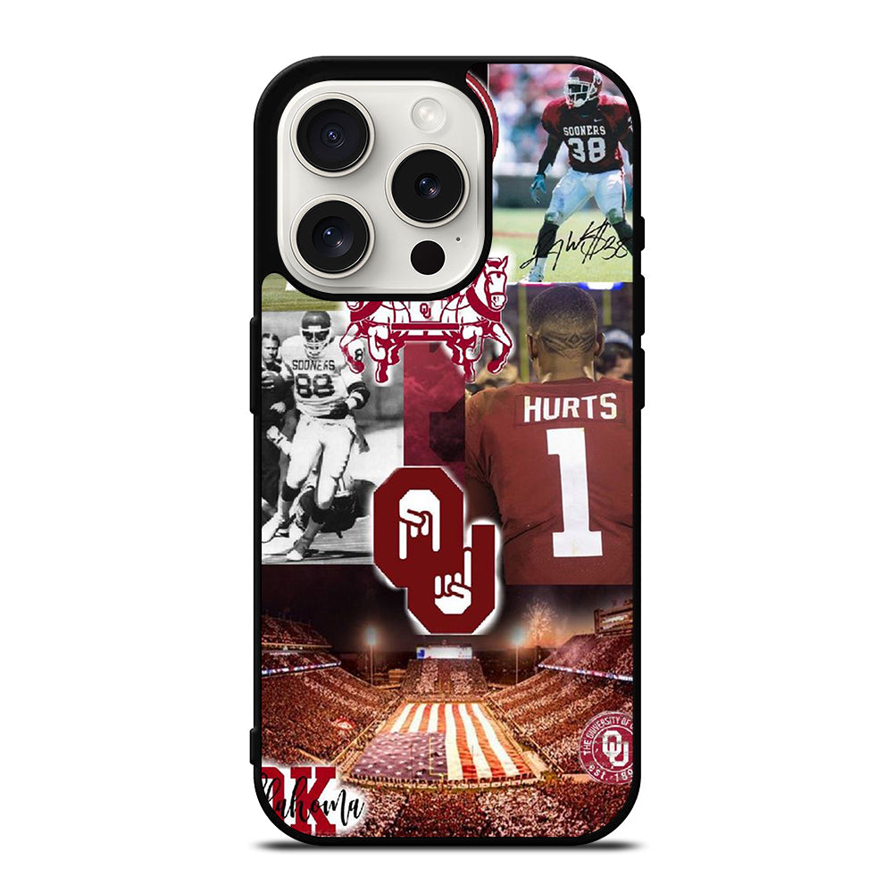 OKLAHOMA SOONERS FOOTBALL iPhone 15 Pro Case Cover