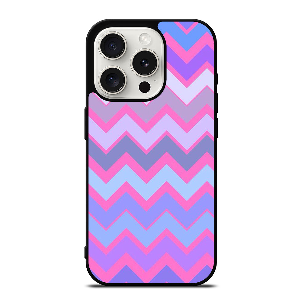 OMBRE PASTEL CHEVRON 5 iPhone 15 Pro Case Cover